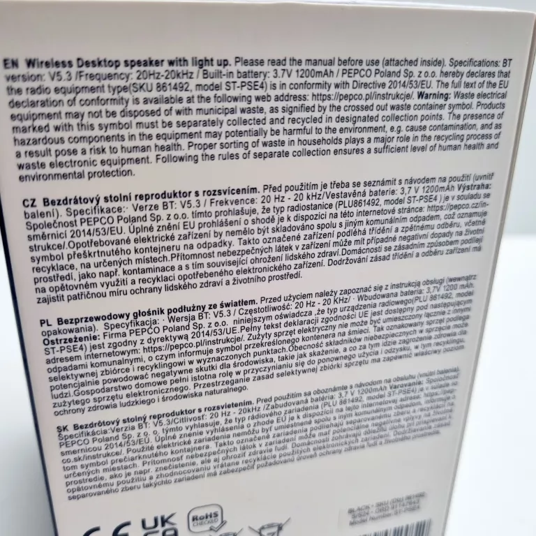 GŁOŚNIK BLUETOOTH VIIDO SOUND LED