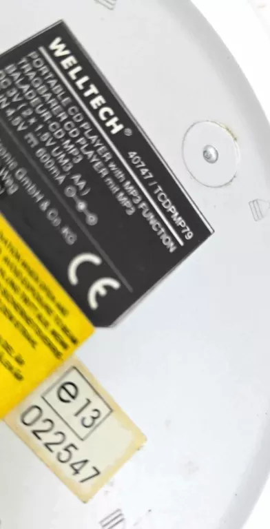 DISCMAN (DISKMAN) - ODTWARZACZ CD MP3 WELLTECH