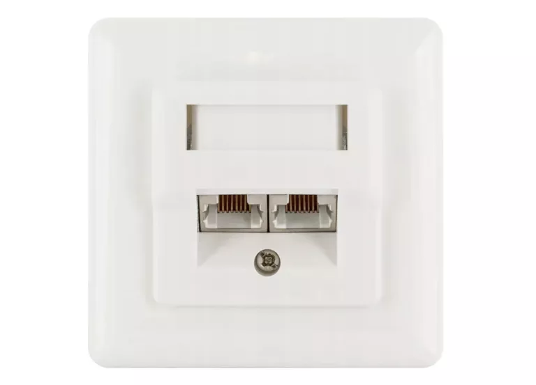 GNIAZDO SIECIOWE NATYNKOWE PODWOJNE 2XRJ45