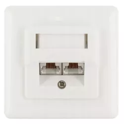GNIAZDO SIECIOWE NATYNKOWE PODWOJNE 2XRJ45