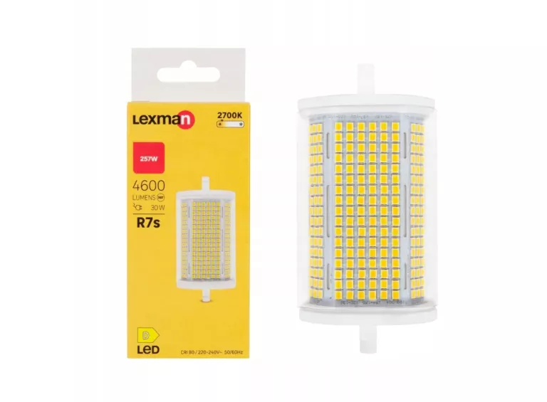 ŻARÓWKA LED R7S 30 W 4600 LM CIEPŁA BIEL LEXMAN