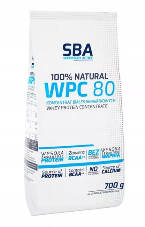 MLEKOVITA SBA WPC 80 700G NATURALNE KONCETRAT BIAŁEK SERWATKOWYCH