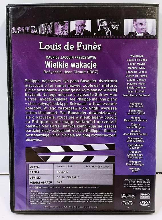 FILM DVD WIELKIE WAKACJE 15 LOUIS DE FUNES