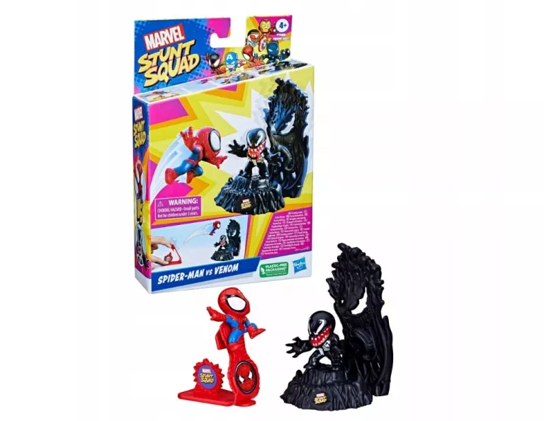 FIGURKI HASBRO MARVEL STUNT SQUAD ZESTAW SPIDER-MAN VS VENOM + AKCESORIA