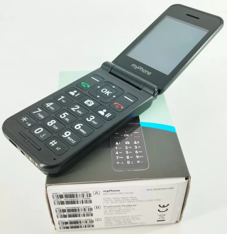 TELEFON MYPHONE FLIP LTE+PUDEŁKO