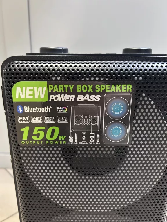GŁOŚNIK PODŚWIETLANY LED PRZENOŚNY BLUETOOTH PARTY BOX MUSE M-1805 DJ
