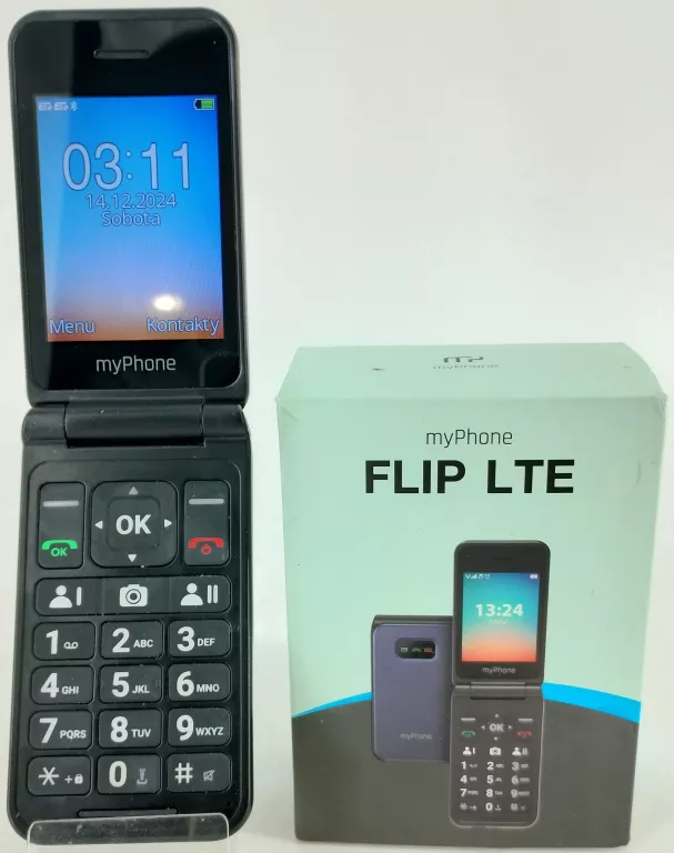 TELEFON MYPHONE FLIP LTE+PUDEŁKO