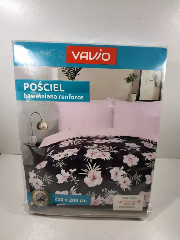 POŚCIEL BAWEŁNIANA RENFORCE VAVIO 200X220CM