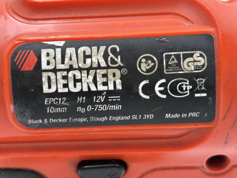 WKRĘTARKA BLACK&DECKER EPC12 12V + ŁADOWARKA