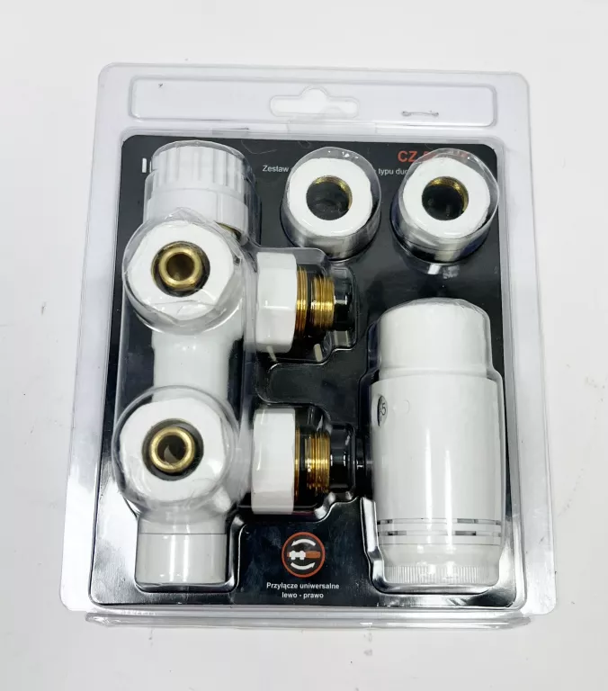 INVENA ZAWÓR KĄTOWY ODWRACALNY DUOPLEX CZ-89-015 DO GRZEJNIKA.