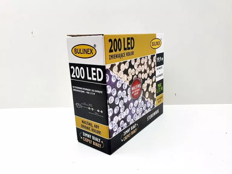 BULINEX LAMPKI 200LED ZMIENIAJĄCE KOLOR BIAŁY