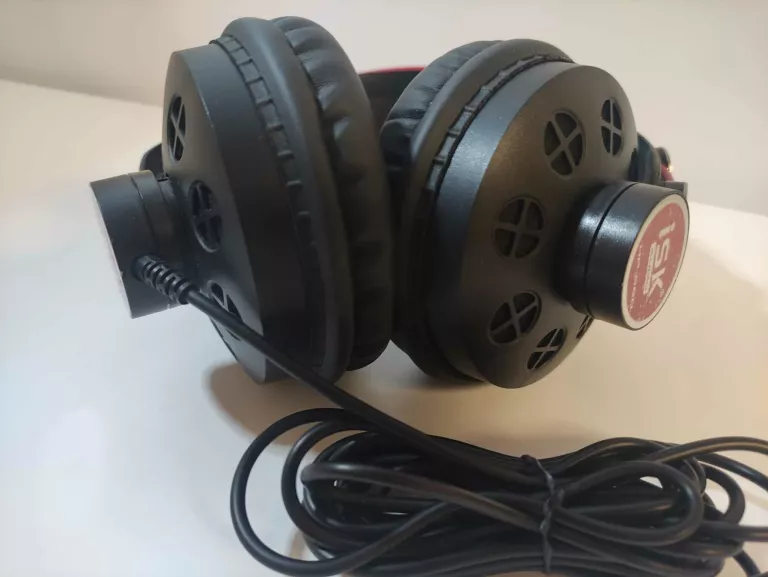 SŁUCHAWKI GAMINGOWE NAUSZNE PRZEWODOWE STUDYJNE PÓŁOTWARTE ISK HP-580