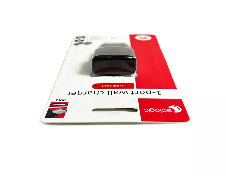 ŁADOWARKA UNIWERSALNA "KOSTKA" SOLOGIC (USB-A) 5W | 1 PORT - CZARNA