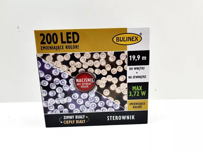 BULINEX LAMPKI 200LED ZMIENIAJĄCE KOLOR BIAŁY
