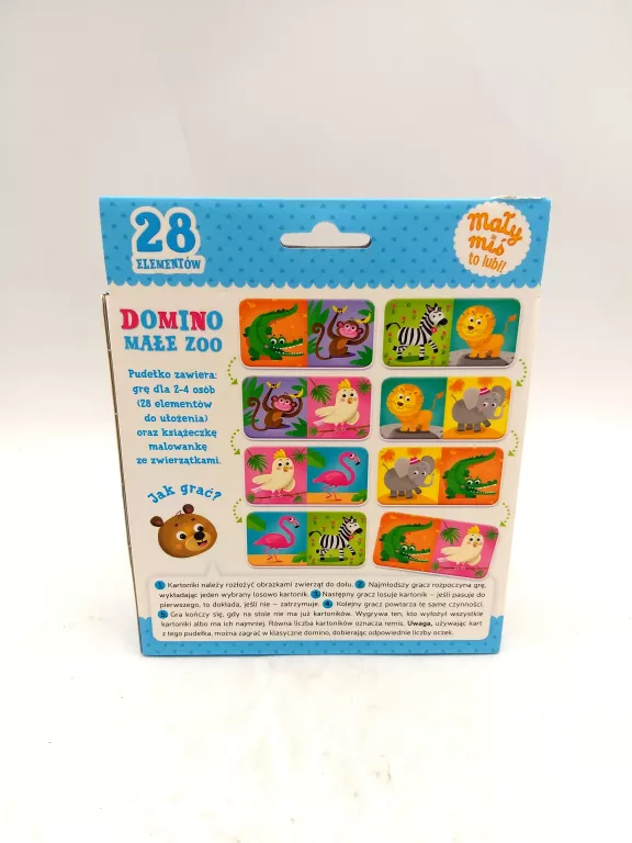DOMINO. MAŁE ZOO. MAŁY MIŚ TO LUBI! GRA + KSIĄŻECZKA