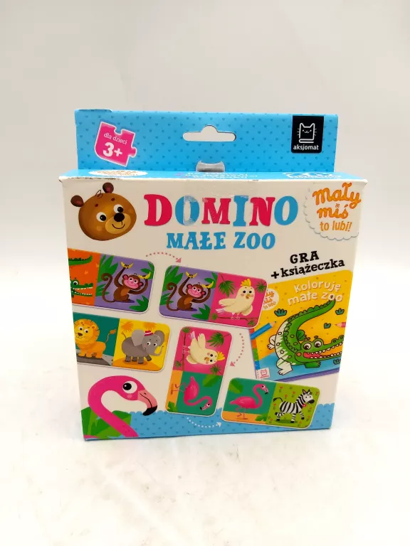 DOMINO. MAŁE ZOO. MAŁY MIŚ TO LUBI! GRA + KSIĄŻECZKA