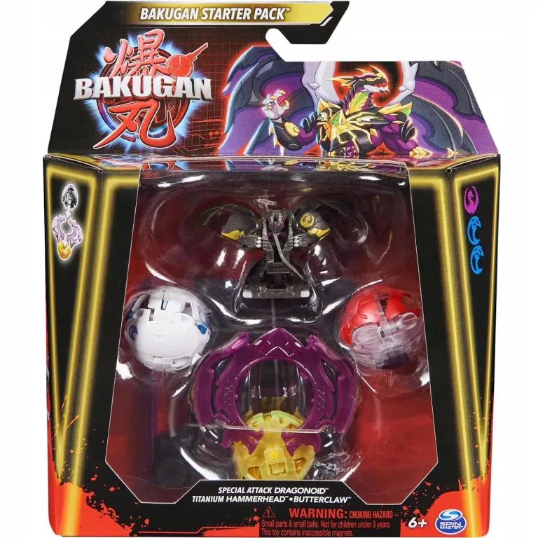 BAKUGAN 3.0 STARTER PACK SPECIAL ATTACK DRAGONOID + HAMMERHEAD + BUTTERCLA