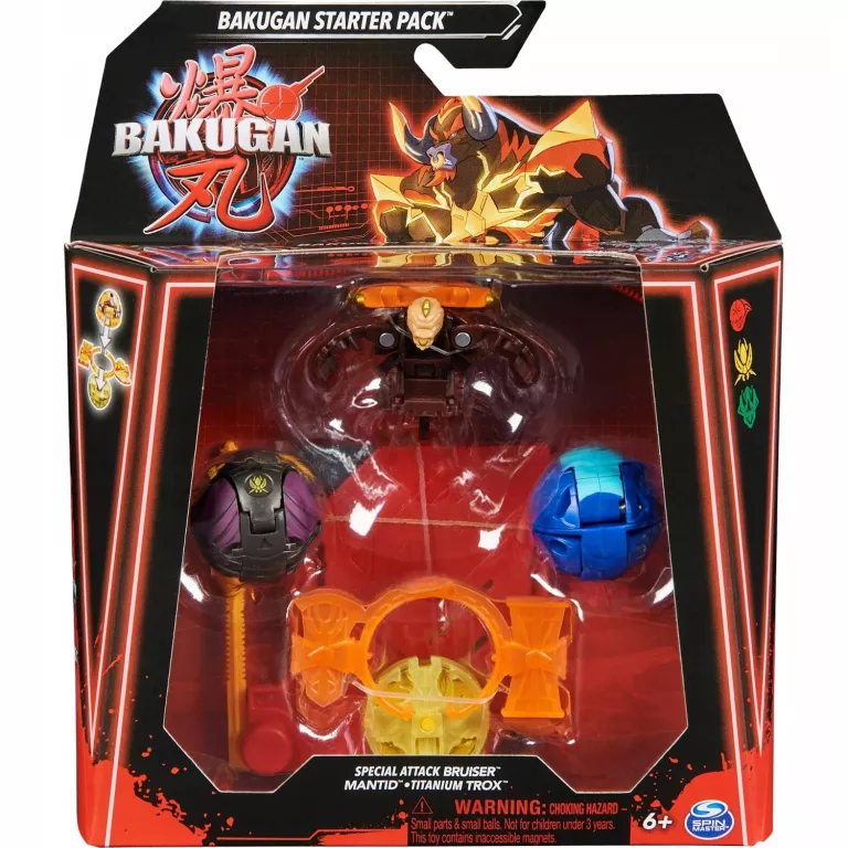 BAKUGAN 3.0 STARTER PACK SPECIAL ATTACK BRUISER + MANTID + TITANIUM TROX