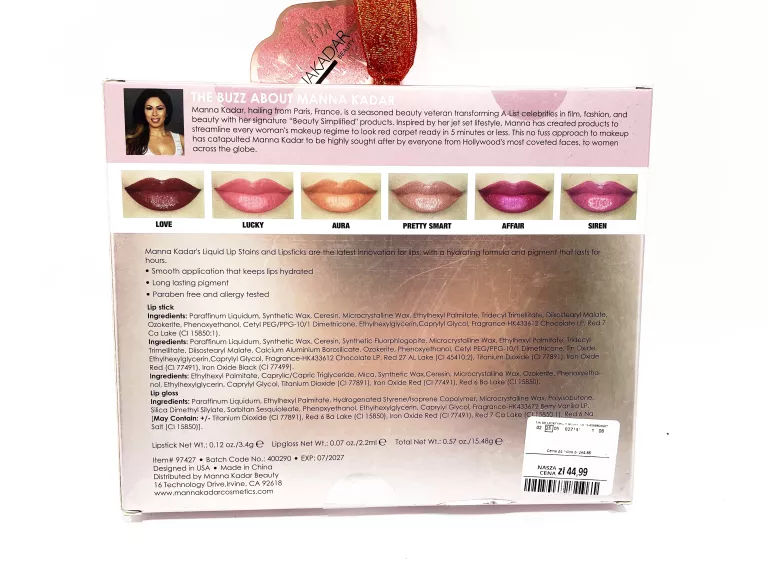 ZESTAW 5 SZMINEK MANNAKADAR BEAUTY "JUST KISS ME"