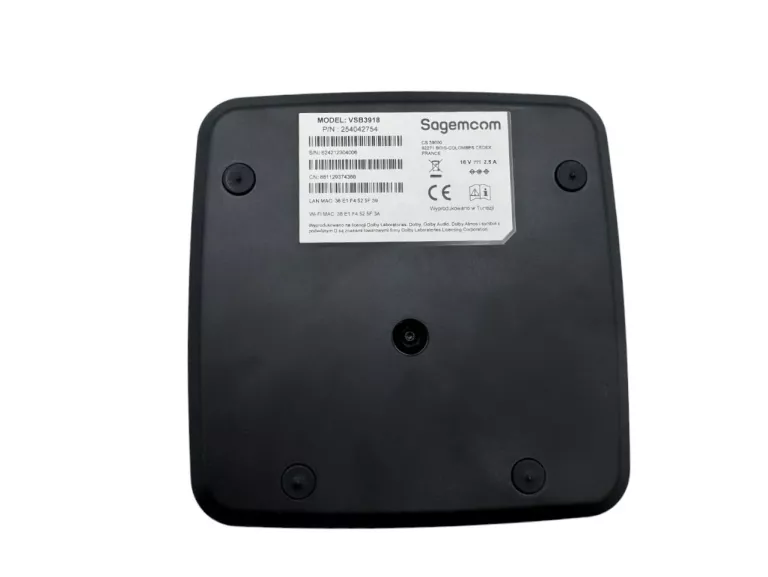 ANDROID BOX SAGEMCOM VSB3918 3/16GB