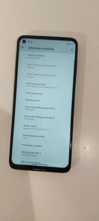 TELEFON MOTOROLA MOTO G9 PLUS XT2087-2 NIEBIESKA