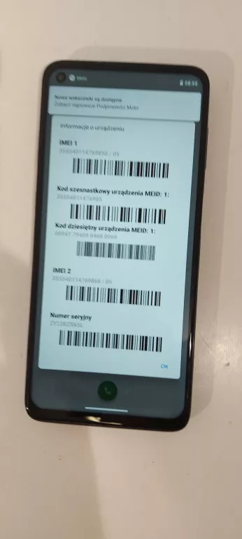 TELEFON MOTOROLA MOTO G9 PLUS XT2087-2 NIEBIESKA