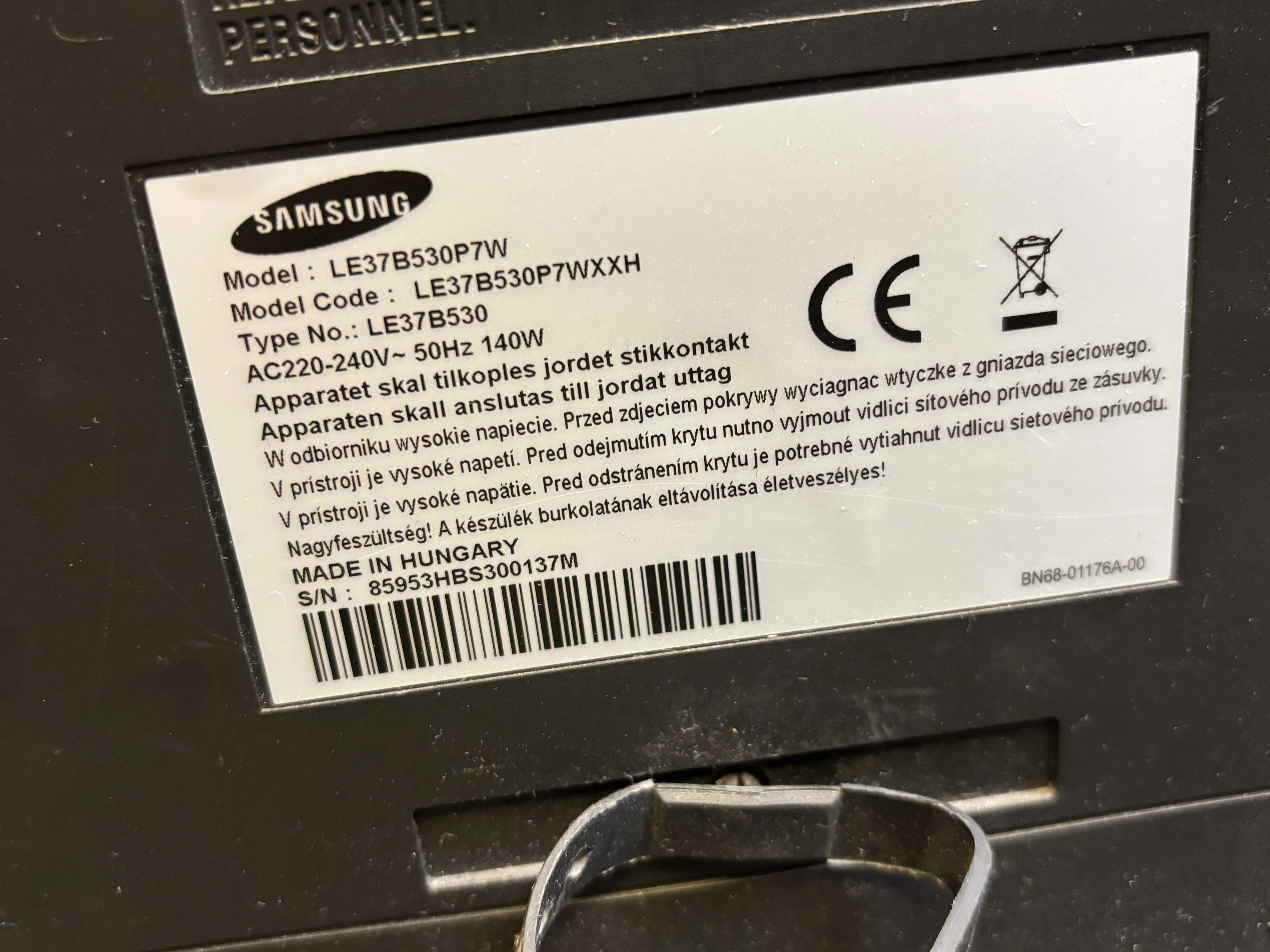 telewizor-samsung-le32b530p7w-pilot-uszkodzony-ean-gtin-5056193007178
