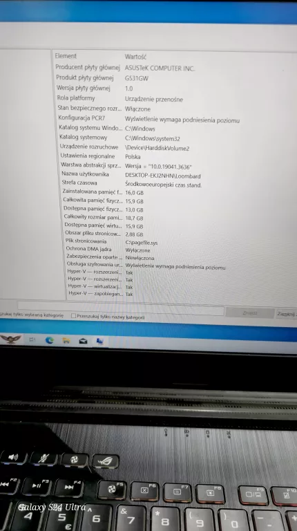 LAPTOP ASUS ROG STRIX G G531G 15,6 I7, 16/1TB