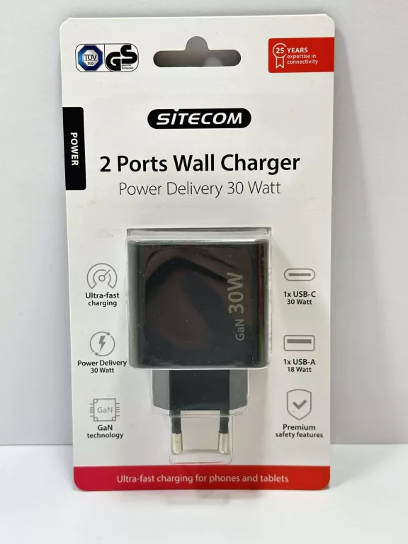 SITECOM 2 PORTS WALL CHARGER 30 W