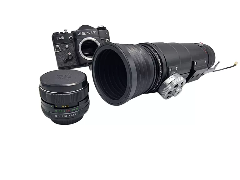 APARAT FOTOGRAFICZNY ZENIT 12S FOTOSNAJPER DUŻY ZESTAW