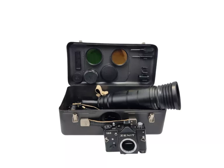 APARAT FOTOGRAFICZNY ZENIT 12S FOTOSNAJPER DUŻY ZESTAW