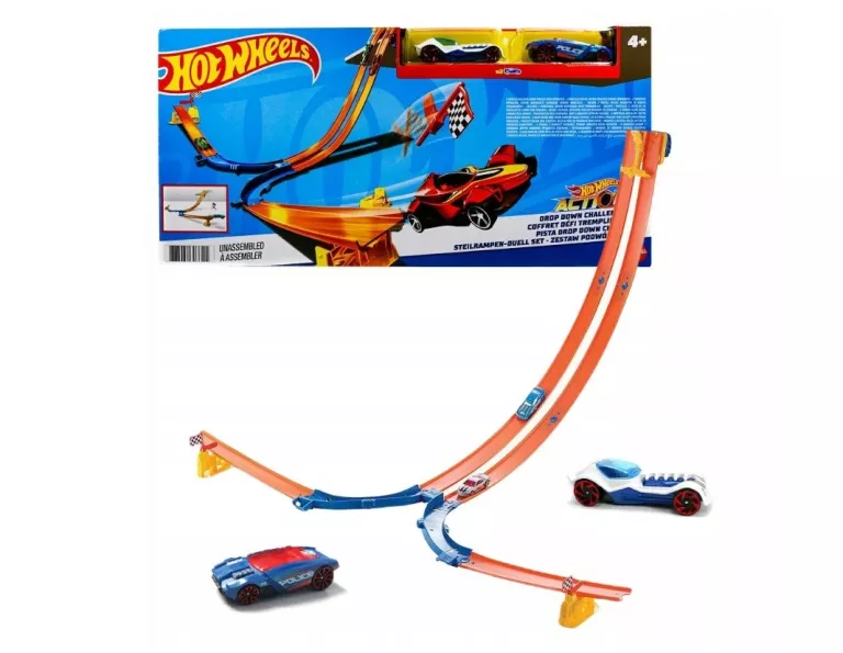 HOT WHEELS ZESTAW TORÓW MEGA RAJD PĘTLA + 2 AUTKA FVJ21