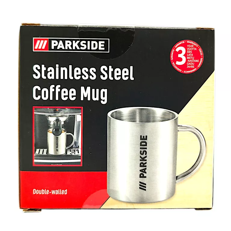 PARKSIDE KUBEK ZE STALI SZLACHETNEJ 255ML TERMICZNY Z PODWÓJNĄ ŚCIANKĄ