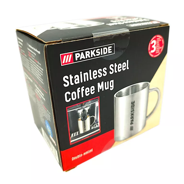 PARKSIDE KUBEK ZE STALI SZLACHETNEJ 255ML TERMICZNY Z PODWÓJNĄ ŚCIANKĄ