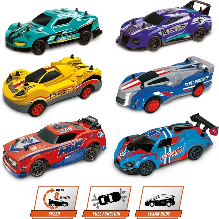 AUTO ZDALNIE STEROWANE HOT WHEELS 14,5CM 3 KOLORY 8KM/H 40MHZ MONDOMOTORS