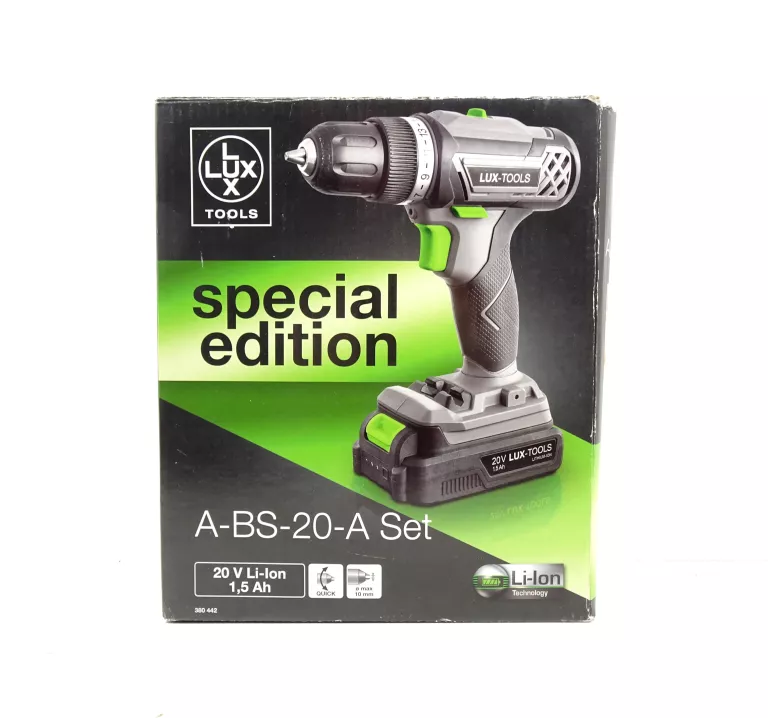 WKRĘTARKA LUX TOOLS ZASILANIE AKUMULATOROWE 20V A-BS-20 SET