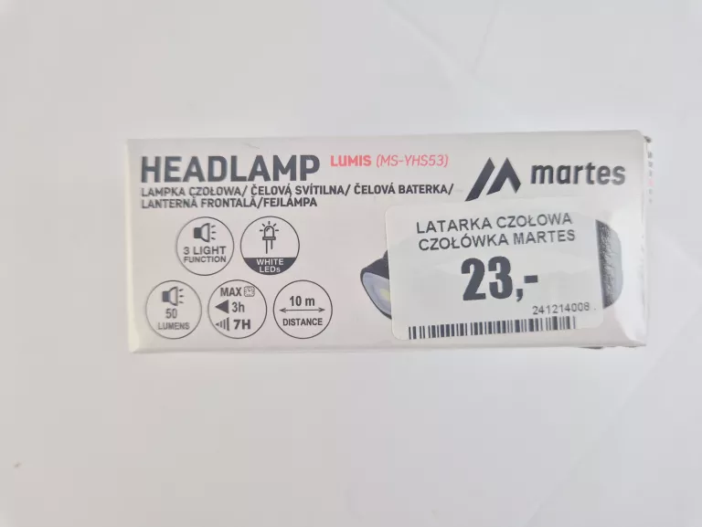 LATARKA CZOŁOWA CZOŁÓWKA MARTES LUMIS MS-YHS53
