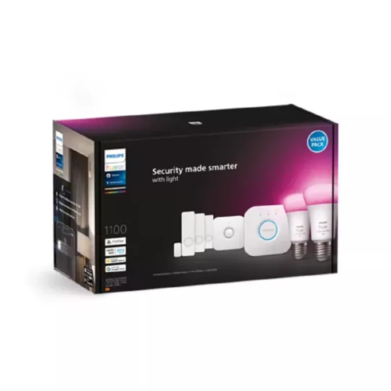 ZESTAW STARTOWY SECURE Z CZUJNIKAMI KONTAKTOWYMI PHILIPS HUE + ŻARÓWKI E27