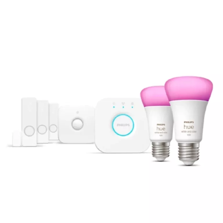 ZESTAW STARTOWY SECURE Z CZUJNIKAMI KONTAKTOWYMI PHILIPS HUE + ŻARÓWKI E27