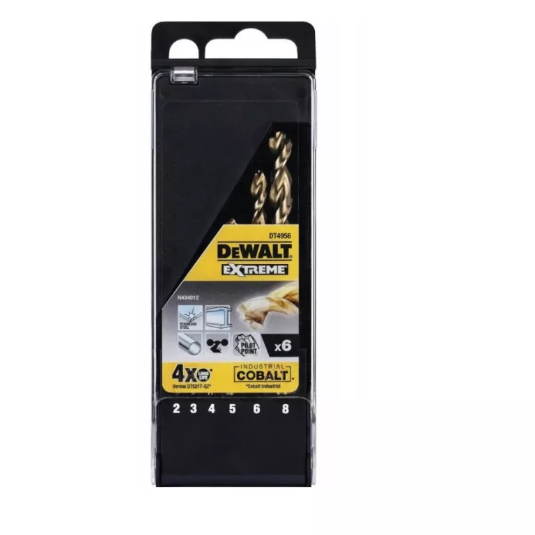 ZESTAW WIERTEŁ DO METALU COBALT 2-8MM 6SZT DEWALT DT4956