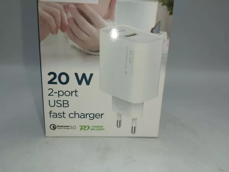 ŁADOWARKA SIECIOWA 20W 2 PORTY USB C BIAŁA!!!