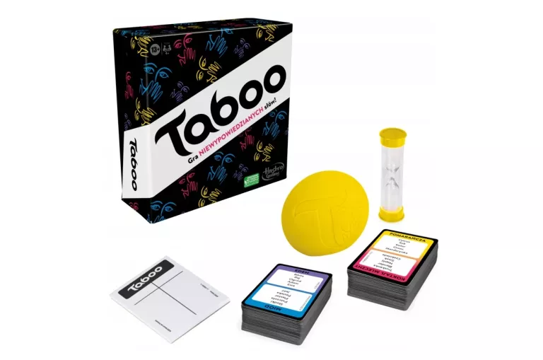 HASBRO GRA IMPREZOWA TABOO GRA NIEWYPOWIEDZIANYCH SŁÓW POLSKA WERSJA F5254