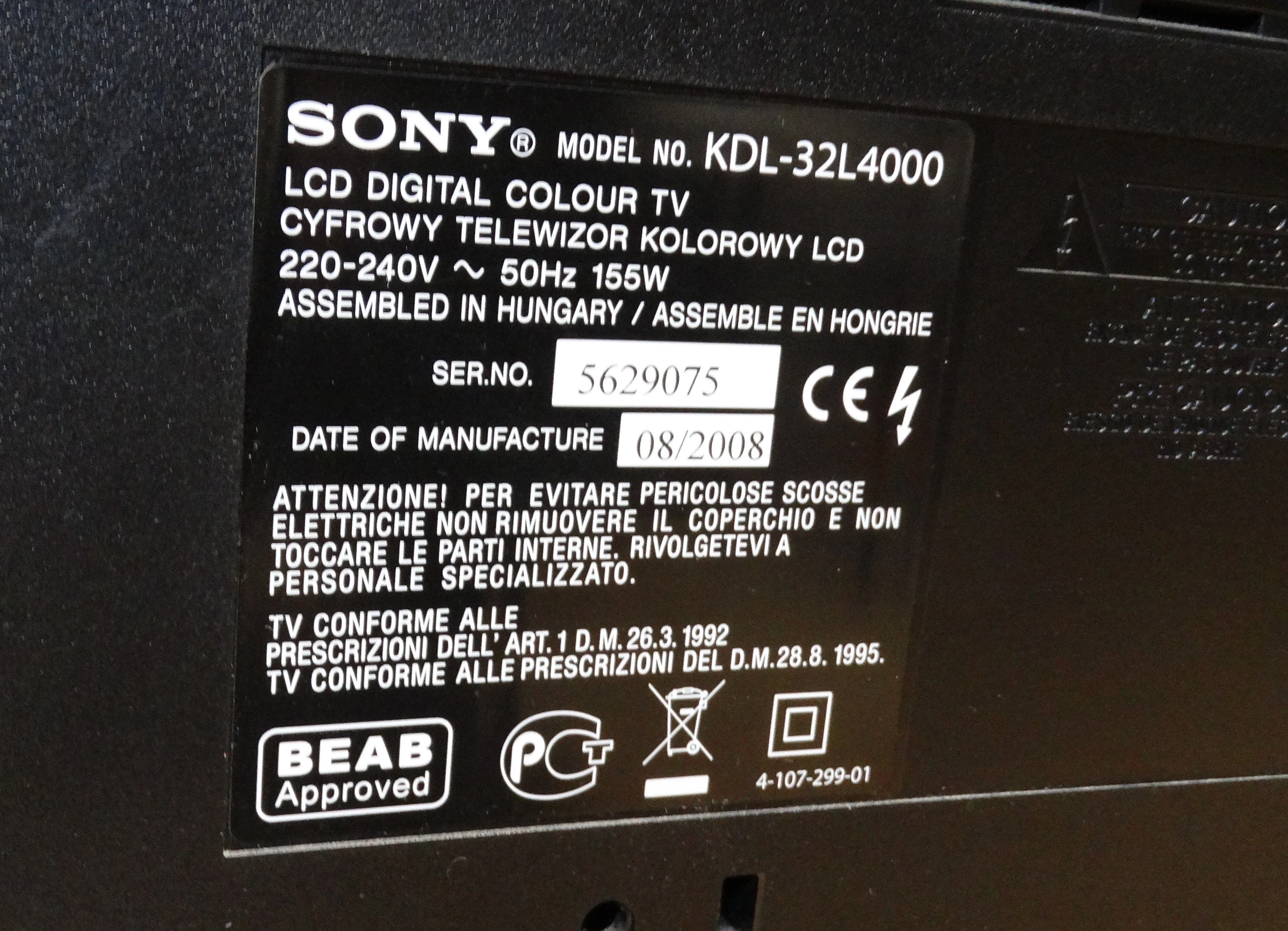 telewizor-sony-bravia-kdl-32l4000-stan-11323-2