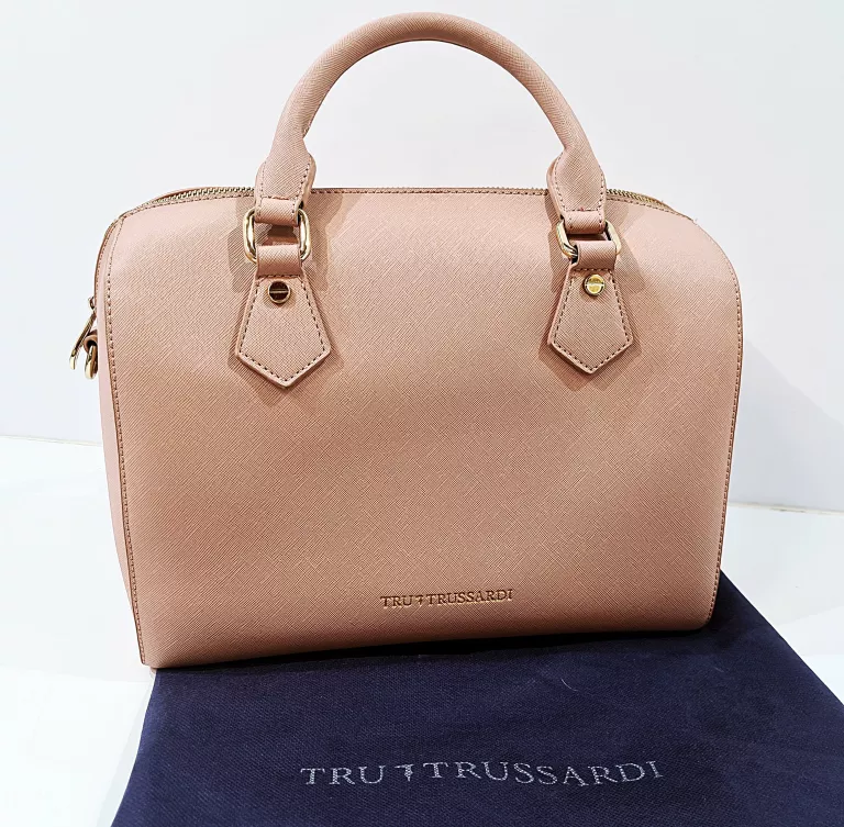 TOREBKA TRU TRUSSARDI RÓŻOWA SKÓRZANA DO RĘKI LUB NA RAMIĘ