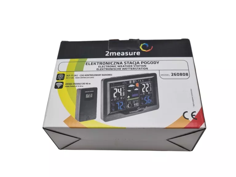 BROWIN 2 MEASURE BEZPRZEWODOWA STACJA POGODY ELEKTRONICZNA PODŚWIETLANA