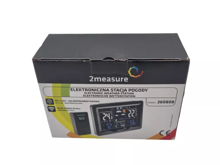 BROWIN 2 MEASURE BEZPRZEWODOWA STACJA POGODY ELEKTRONICZNA PODŚWIETLANA