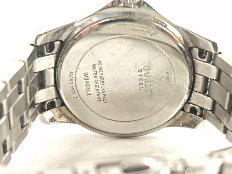 DAMSKI SREBRNY ZEGAREK GUESS W0403L1 Z ETUI