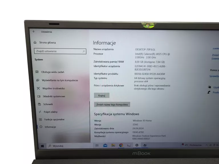 LAPTOP MAXCOM MBOOK 15 8GB/256GB WIN10