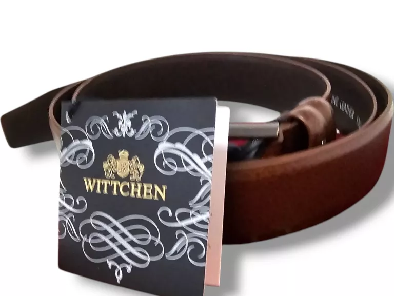 PASEK MĘSKI WITTCHEN 99-8M-912-4-12 CIEMNY BRĄZ SKÓRA NATURALNA 130CM