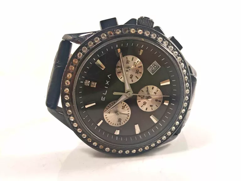 DAMSKI CZARNY ZEGAREK ELIXA E064-L198